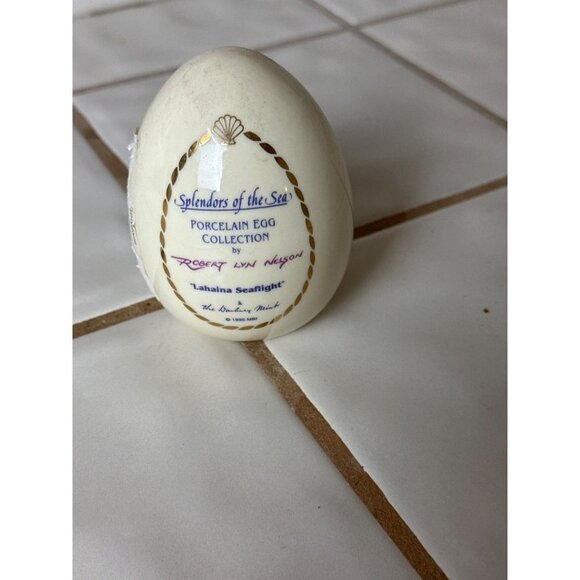 1995 Splendors of the Sea Egg Figurine, Ocean Theme, Whale Lovers Gift, Sea 2496 - Picture 9 of 9